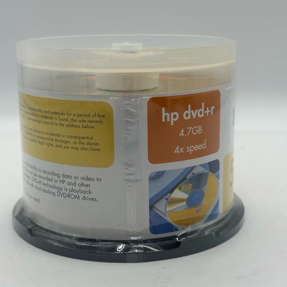 NISP HP DR00024 DVD+R 4.7GB 50 Pack Spindle Blank DVD Media 4x Speed Write-Once‎